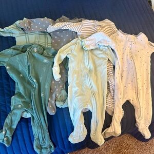 Baby Sleepers Set in Blue and Green